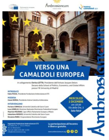 Verso una Camaldoli Europea